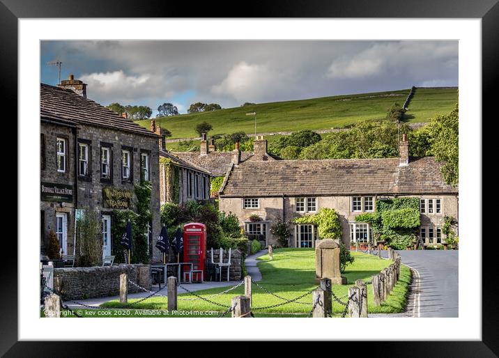 Burnsall village Framed Mounted Print by kevin cook