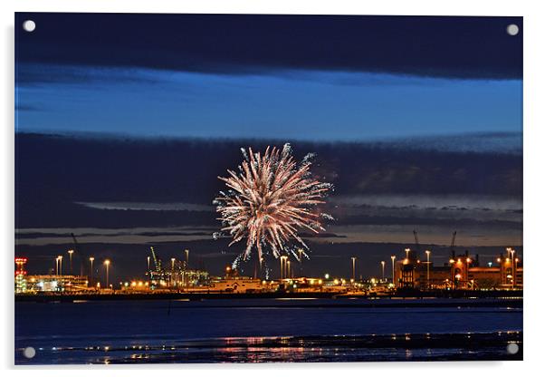 Fireworks for Adonia Acrylic by Donna Collett