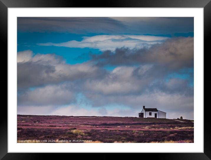 Lodge on the moor Framed Mounted Print by kevin cook