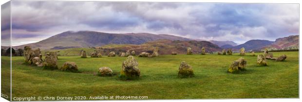 Castlerigg Stone Circle in the Lake District Canvas Print by Chris Dorney