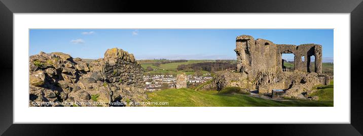 Kendal Castle Ruins in Cumbria Framed Mounted Print by Chris Dorney