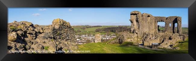 Kendal Castle Ruins in Cumbria Framed Print by Chris Dorney