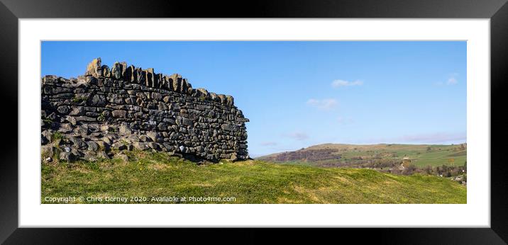 Dry Stone Wall in the Lake District Framed Mounted Print by Chris Dorney