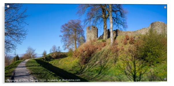 Kendal Castle in Cumbria Acrylic by Chris Dorney