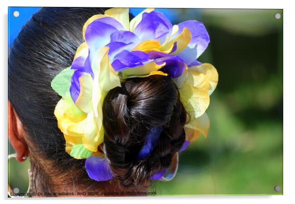 Floral hairpiece. Acrylic by Dr.Oscar williams: PHD