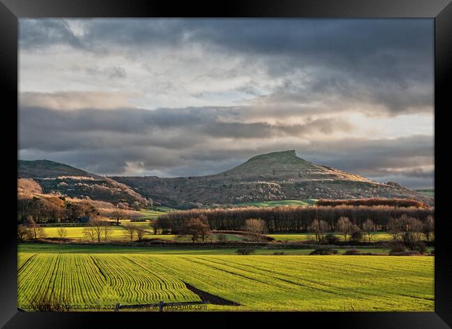 Roseberry Topping from the North Framed Print by Martin Davis