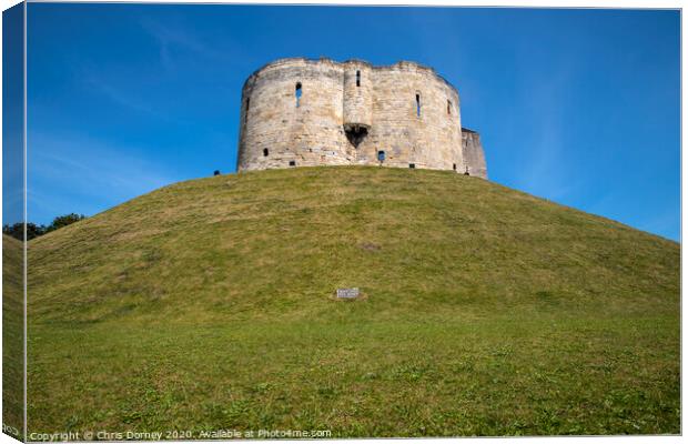 Cliffords Tower in York Canvas Print by Chris Dorney