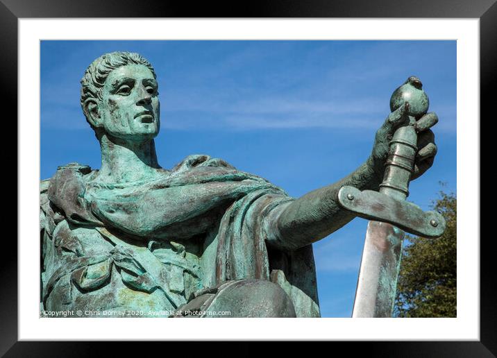 Constantine the Great Statue in York Framed Mounted Print by Chris Dorney