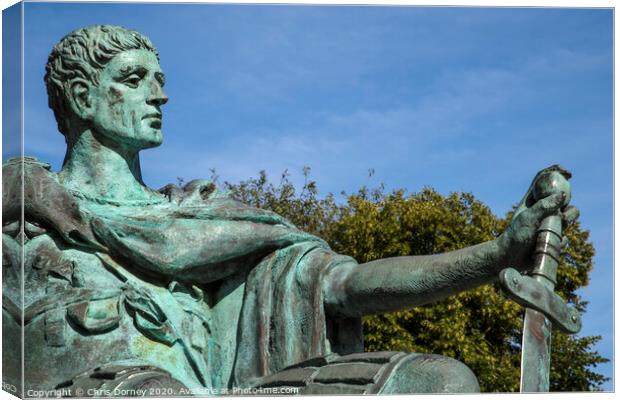 Constantine the Great Statue in York Canvas Print by Chris Dorney