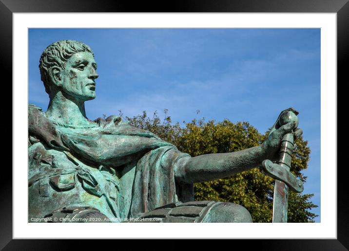 Constantine the Great Statue in York Framed Mounted Print by Chris Dorney