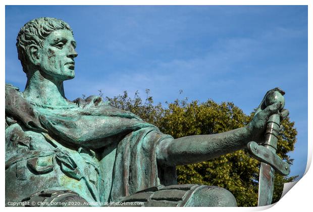 Constantine the Great Statue in York Print by Chris Dorney