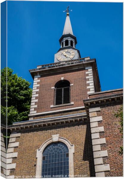 St. James's Church Piccadilly in London Canvas Print by Chris Dorney