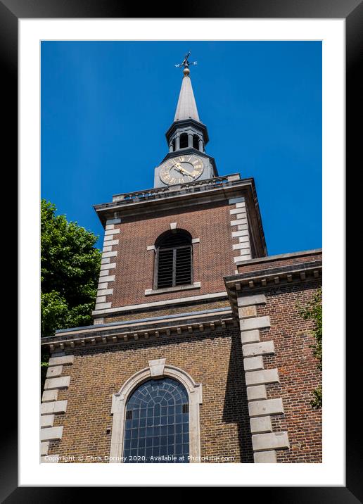St. James's Church Piccadilly in London Framed Mounted Print by Chris Dorney