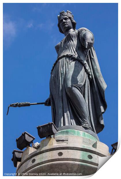 Column of the Goddess in Lille Print by Chris Dorney