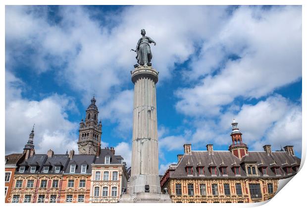 Grand Place in Lille Print by Chris Dorney