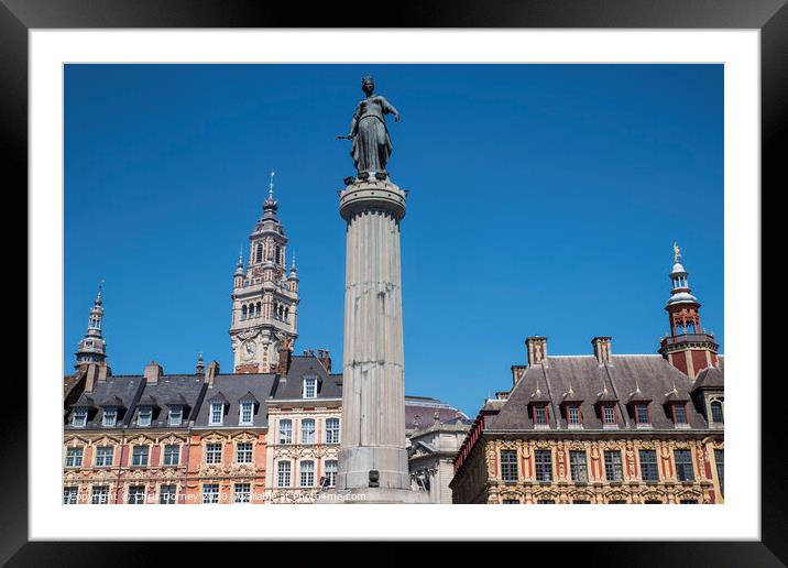 Grand Place in Lille Framed Mounted Print by Chris Dorney