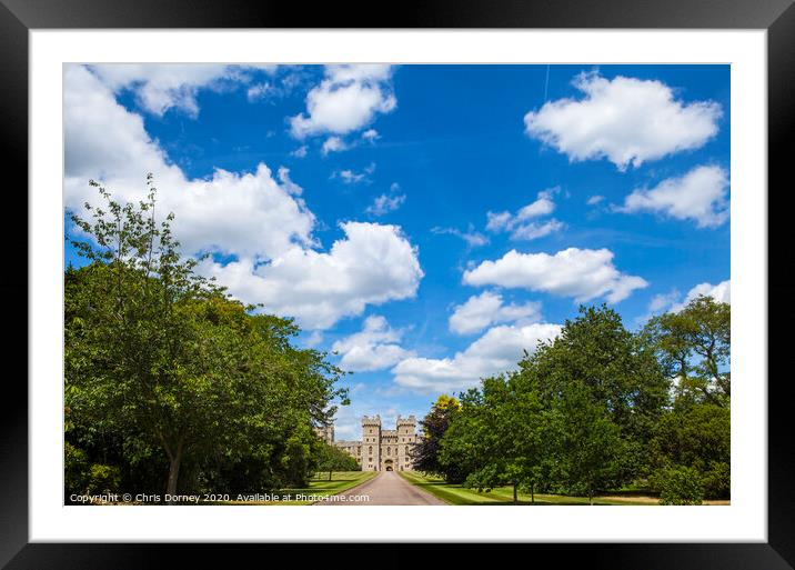 View of Windsor Castle Framed Mounted Print by Chris Dorney