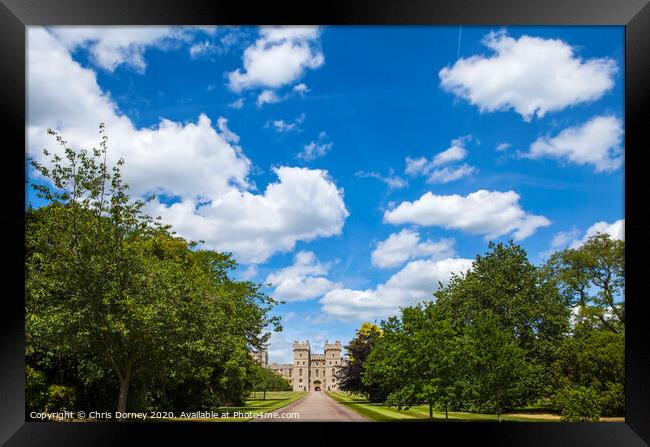 View of Windsor Castle Framed Print by Chris Dorney