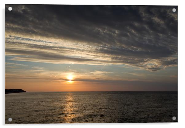 Norfolk Sunset - Cromer Acrylic by Simon Wrigglesworth