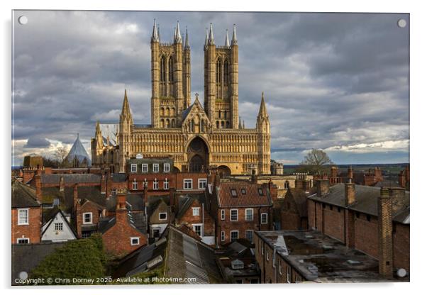 Lincoln Cathedral Acrylic by Chris Dorney