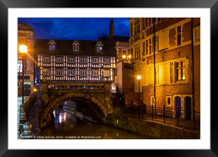 High Bridge in Lincoln, UK Framed Mounted Print by Chris Dorney