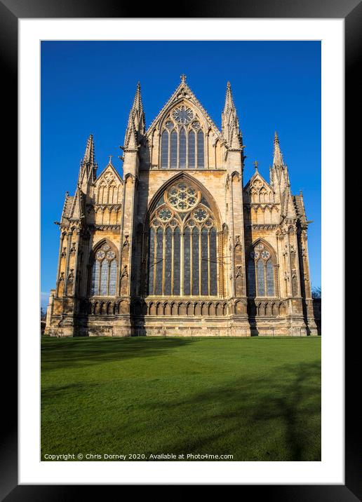 Lincoln Cathedral in the UK Framed Mounted Print by Chris Dorney