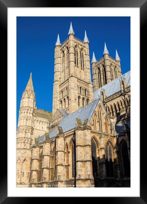Lincoln Cathedral in Lincoln UK Framed Mounted Print by Chris Dorney