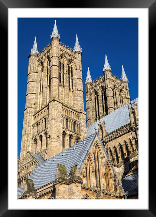 Lincoln Cathedral in Lincoln UK Framed Mounted Print by Chris Dorney