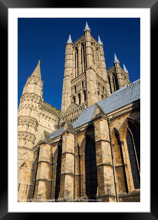 Lincoln Cathedral in Lincoln UK Framed Mounted Print by Chris Dorney