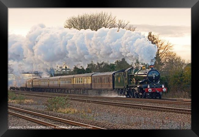 GWR Castle 5043 Earl of Mount Edgcumbe races towards York Framed Print by David Mather