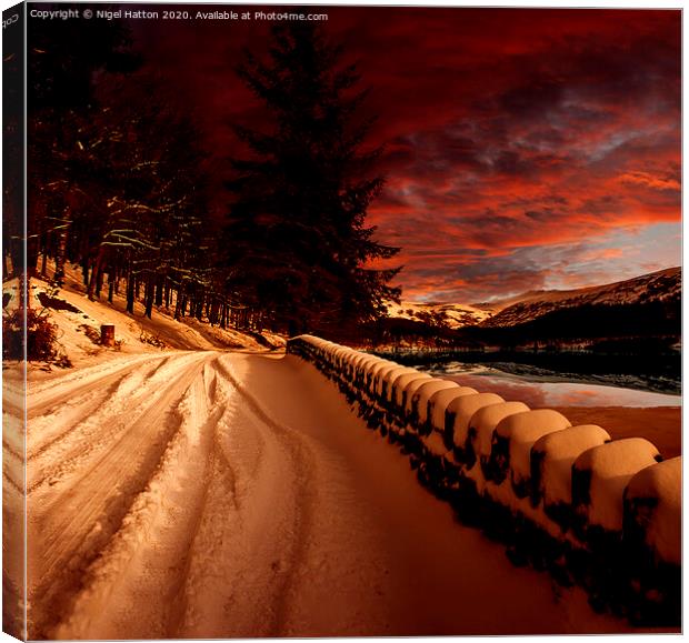 Snow Tracks Canvas Print by Nigel Hatton