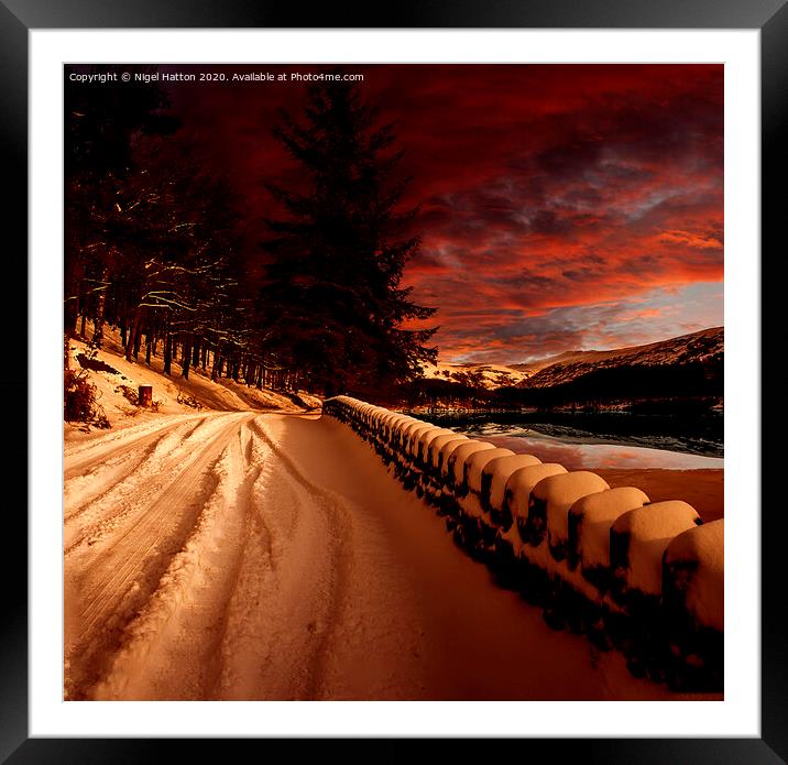 Snow Tracks Framed Mounted Print by Nigel Hatton