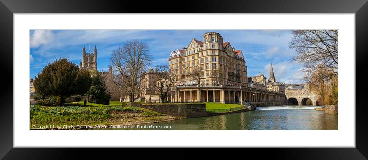 Bath Panorama Framed Mounted Print by Chris Dorney