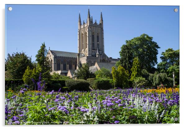 St. Edmundsbury Cathedral from Abbey Gardens in Bury St. Edmunds Acrylic by Chris Dorney