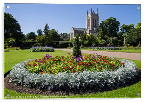 St. Edmundsbury Cathedral from Abbey Gardens in Bury St. Edmunds Acrylic by Chris Dorney