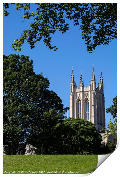 St. Edmundsbury Cathedral in Bury St. Edmunds Print by Chris Dorney