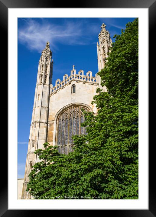 Kings College Cambridge Framed Mounted Print by Chris Dorney
