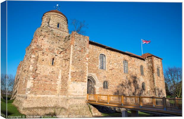 Colchester Castle in Essex Canvas Print by Chris Dorney