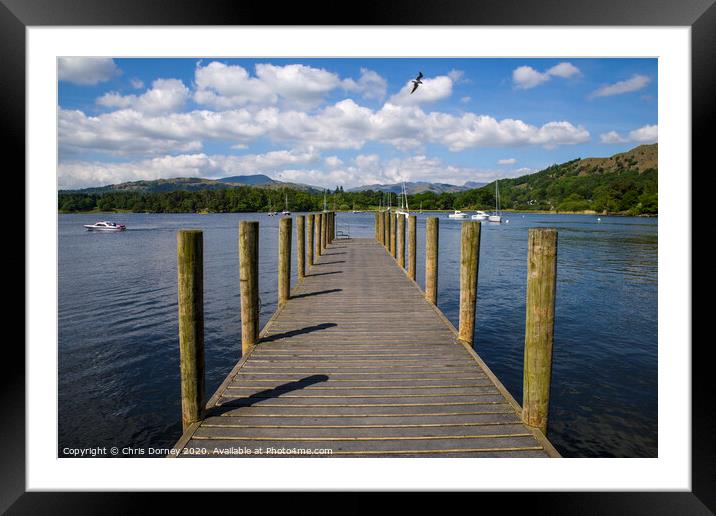 Lake Windermere Jetty Framed Mounted Print by Chris Dorney