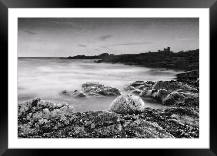 Black and White Seascape Framed Mounted Print by Simon Gladwin