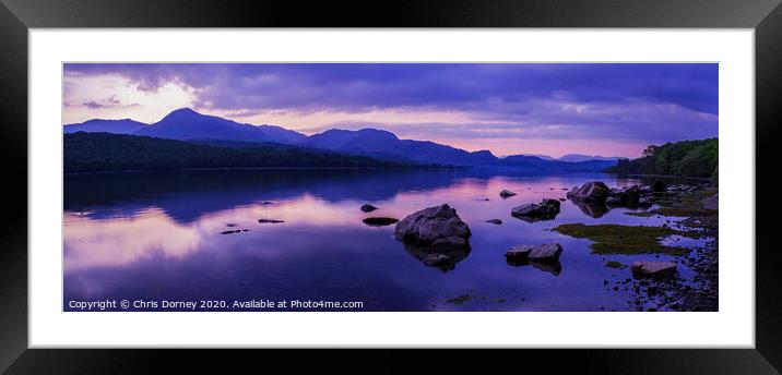 Coniston Water in the Lake District Framed Mounted Print by Chris Dorney