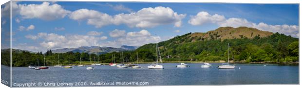 Lake Windermere in the British Lake District Canvas Print by Chris Dorney