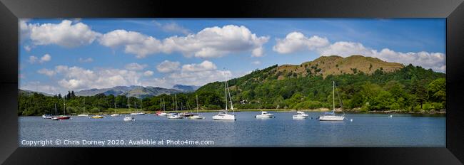 Lake Windermere in the British Lake District Framed Print by Chris Dorney