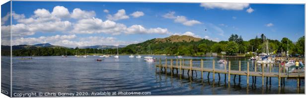Lake Windermere in the British Lake District Canvas Print by Chris Dorney