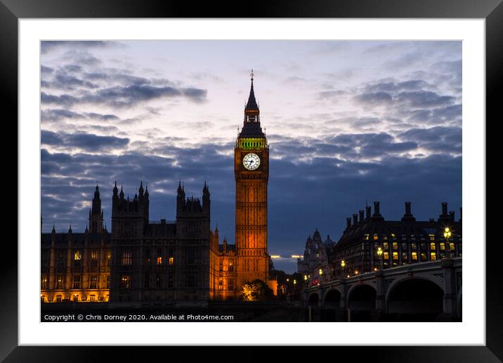 Houses of Parliament in London Framed Mounted Print by Chris Dorney