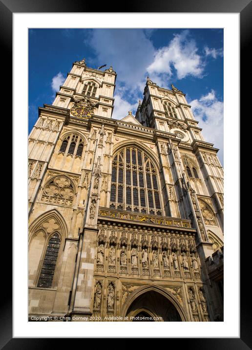 Westminster Abbey in London Framed Mounted Print by Chris Dorney