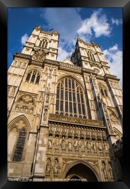 Westminster Abbey in London Framed Print by Chris Dorney