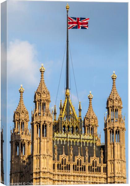 Union Flag in London Canvas Print by Chris Dorney