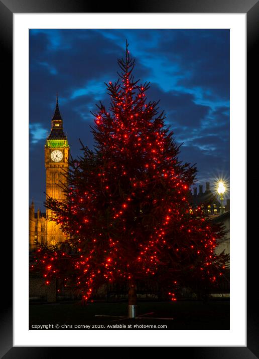 Big Ben Christmas Framed Mounted Print by Chris Dorney
