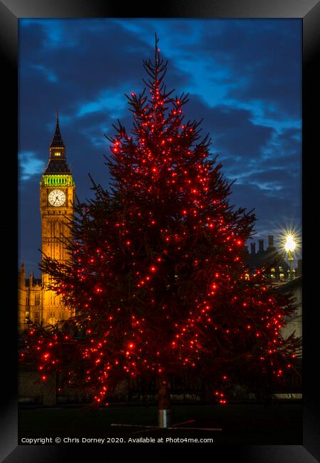 Big Ben Christmas Framed Print by Chris Dorney